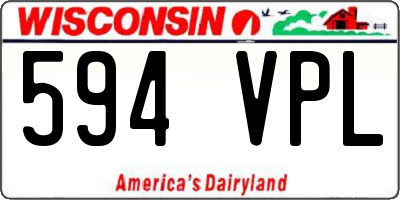 WI license plate 594VPL