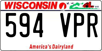 WI license plate 594VPR