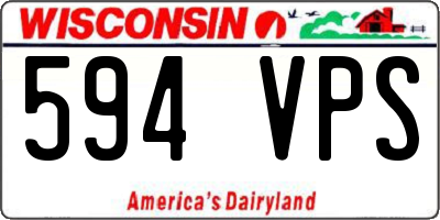 WI license plate 594VPS