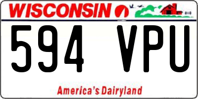 WI license plate 594VPU