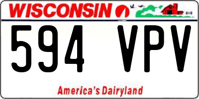 WI license plate 594VPV