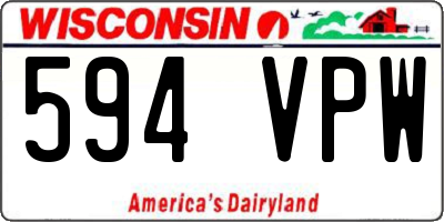 WI license plate 594VPW