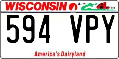 WI license plate 594VPY