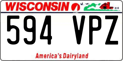 WI license plate 594VPZ