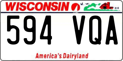 WI license plate 594VQA