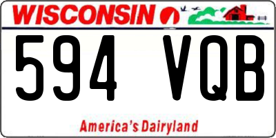 WI license plate 594VQB