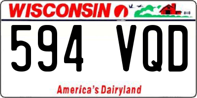WI license plate 594VQD