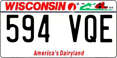 WI license plate 594VQE