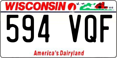 WI license plate 594VQF
