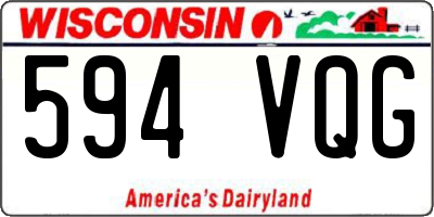 WI license plate 594VQG