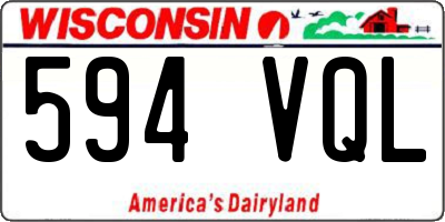 WI license plate 594VQL