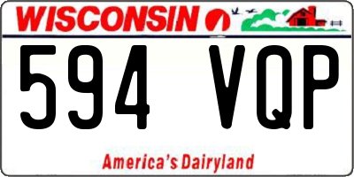 WI license plate 594VQP