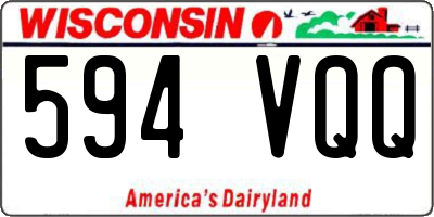 WI license plate 594VQQ