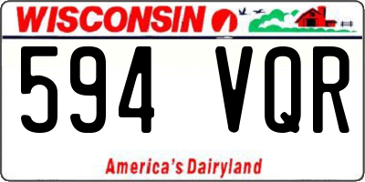WI license plate 594VQR