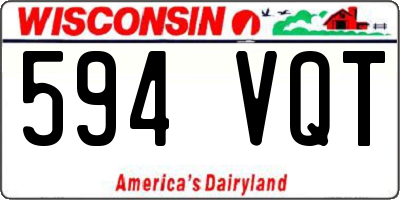 WI license plate 594VQT