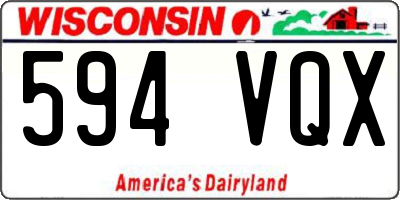 WI license plate 594VQX
