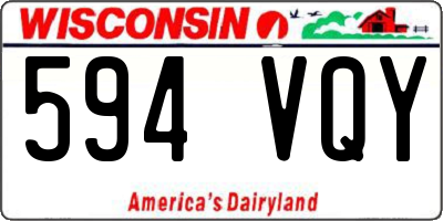 WI license plate 594VQY