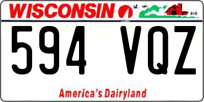 WI license plate 594VQZ