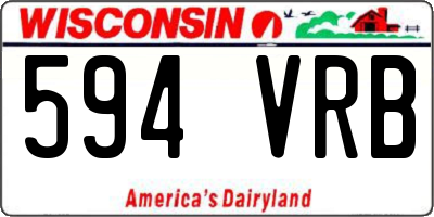 WI license plate 594VRB