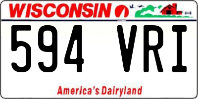 WI license plate 594VRI
