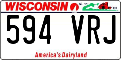 WI license plate 594VRJ