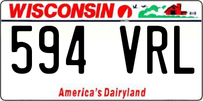 WI license plate 594VRL