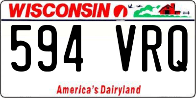 WI license plate 594VRQ