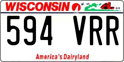 WI license plate 594VRR