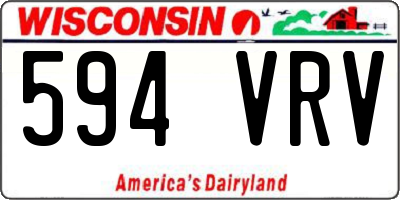 WI license plate 594VRV