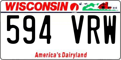 WI license plate 594VRW