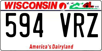 WI license plate 594VRZ