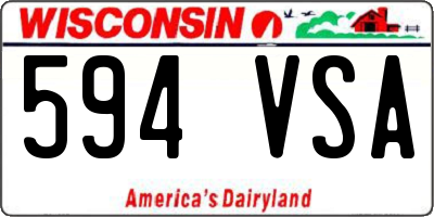 WI license plate 594VSA