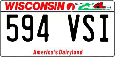 WI license plate 594VSI