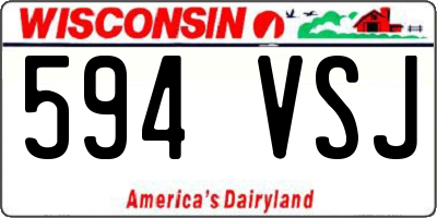 WI license plate 594VSJ