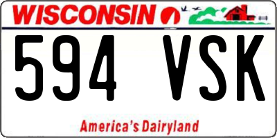 WI license plate 594VSK