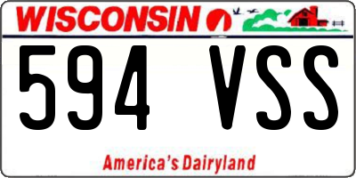 WI license plate 594VSS