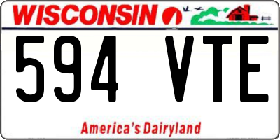 WI license plate 594VTE