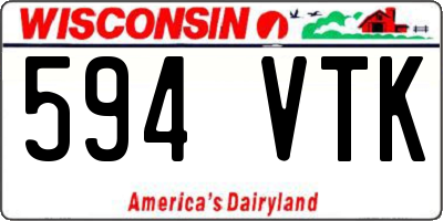 WI license plate 594VTK