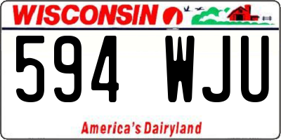 WI license plate 594WJU