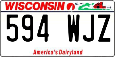 WI license plate 594WJZ
