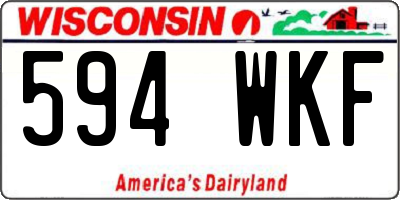 WI license plate 594WKF