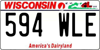 WI license plate 594WLE