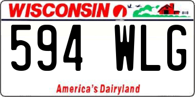 WI license plate 594WLG