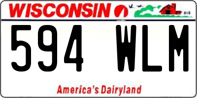 WI license plate 594WLM