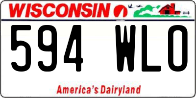 WI license plate 594WLO