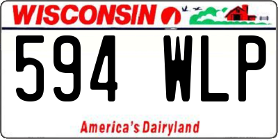 WI license plate 594WLP