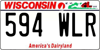 WI license plate 594WLR