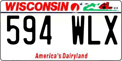 WI license plate 594WLX