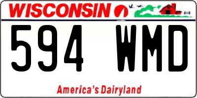 WI license plate 594WMD