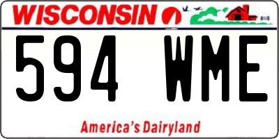 WI license plate 594WME